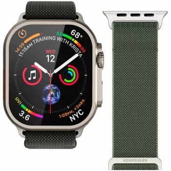 VONMÄHLEN Classic Nylon Loop 44, 45, 46, 49mm One Size, oliivroheline