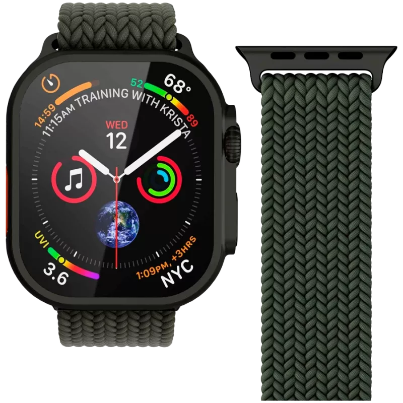 VONMÄHLEN kootud silmus Apple Watchile 40/41/42mm, oliivmust