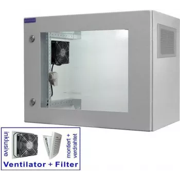 RESISTER PRO Aktiv 19 inch võrgukapp, IP54/55, klaasuks, 9U, 600x400 mm, helehall 99RRA19WV94GG