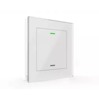 MDT BE-GTL1TW.01 Glastaster II Light 1-kordne RGBW KNX klaasist surunupp, valge