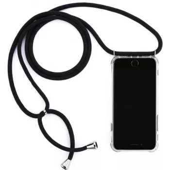 CYOO Necklace Case+ kaelakee ümbris Samsung Galaxy S10+ (G975F) jaoks - must silikoon (CY121017)
