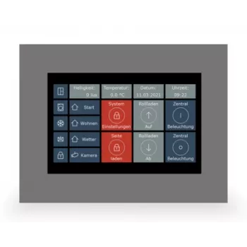 MDT VC-0701.04 Puutepaneel VisuControl 7 inch KNX Ruumikontroller, must