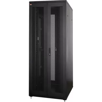 IT-BUDGET 19-tolline serveririiul SRK - 42U - 800x1000 mm - Perforeeritud topeltuksed ees ja taga - Kaablikanalid - Lahtivõetav - Must 90ITB19SRK42810DTSN