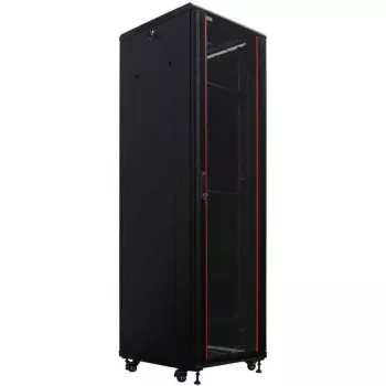 IT-BUDGET 19 inch Server Rack SRK - 42U - 600x1000 mm - Klaas-/täisuks - Flatpack - Must 90ITB19SRK42610GSN