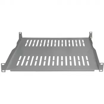 IT-BUDGET 19 inch Rack Shelf / Seadmekandik - 80 kg kandevõime - 350 mm sügavus - Sügavusmuudetav kinnitus - Helehall (90ITB19FBX350G)