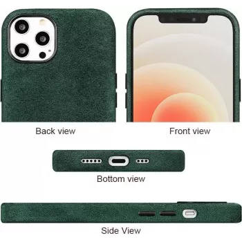 CYOO Alcantara ümbris Apple iPhone 13 Pro Max jaoks - must CY122561