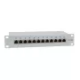 IT-BUDGET 10 inch Patch Panel - Varjestatud - Cat.6A - 500MHz - 12 Porti RJ45 - PoE+ Võimeline - 1U - Hall (90ITB10PP6AG)