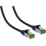 IT-BUDGET täisvasest premium-paigalduskaabel Cat.6A koos Cat.7 toorkaabliga 600 MHz halogeenivaba PoE+ 10GBit must 5 m 90ITB6A7PK5S
