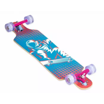 MUUWMI AU 560 Longboard kompaktne cruiser rula, ABEC 7 laagrid, LED-valgustusega rattad, 7-kihiline Kanada vaher
