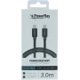 PowerRay USB-C - Lightning punutud kaabel 3m tekstiilhall PR-DCCL300TGY