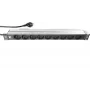 LIEBERNETZ Silence Rack 19 inch 9-kohaline toitepikendus, 2 m kaabel, must/hõbedane 90LNSDL199S