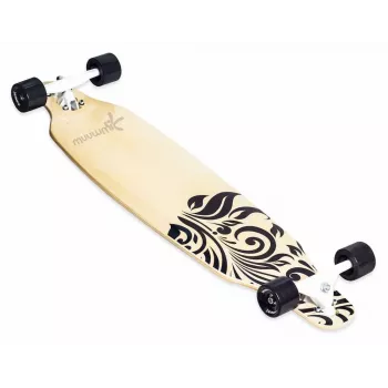MUUWMI AU 559 Longboard-rula, 8-kihiline vahtralehepuust laud, ABEC 7 laagrid, 70 mm rattad, puit