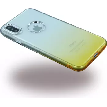 CYOO Ruber pehme silikoonkate Apple iPhone X-le - kuldne