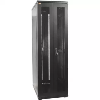 IT-BUDGET 19 inch võrgurakk SRK - 42U - LxS 600x800 mm - Perforeeritud topeltuksed ees + taga - Lahtivõetav - Must (90ITB19SRK4268DTSN)