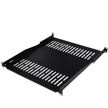 IT-BUDGET 19 inch Rack Riiul / Seadme Alus - 80 kg Kandevõime - 550 mm Sügavus - Sügavusmuudetav Kinnitus - Must (90ITB19FBX550S)