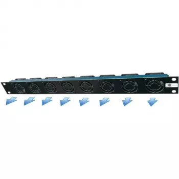 Liebernetz 19 inch 1U rack-ventilaator - horisontaalne väljatõmme, 95 m³/h, 12V DC, 34 dB, must (90LN19LUE1HE8BR)