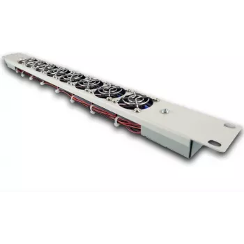 SILENCE RACK 19-vaikne ventilatsiooniseade - Õhuvool 53 m³/h - Väljatõmme - 1U - 8 ventilaatorit - Helehall (RAC1HE)