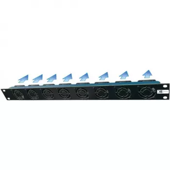 Liebernetz 19 inch 1U rack-ventilaator, horisontaalne õhu sissevõtt, 95 m³/h, 12V DC, 34 dB, must (90LN19LUE1HE8B)