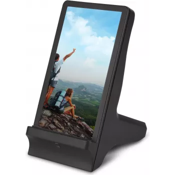 CYOO 2-in-1 fotoraam ja Qi juhtmevaba laadija - valge