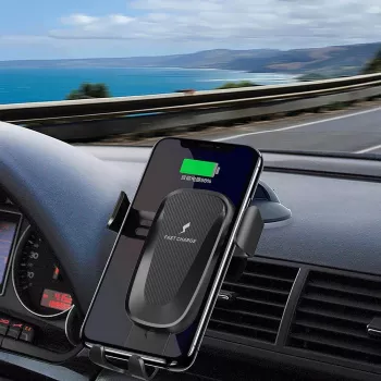 CYOO CY120792 Qi 15W traadita autolaadija hoidik automaatse kinnitusega ja 360° pöörlemisega