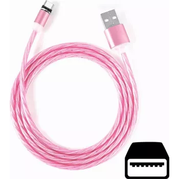 CYOO Flow Light Micro USB laadimiskaabel 1m roosa, voolava valguse efektiga CY121350