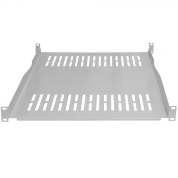 IT-BUDGET 19 inch fikseeritud rack-riiul / seadmealuse - 80 kg kandevõime, 550 mm sügavus, sügavusmuudetav kinnitus, helehall (90ITB19FBX550G)