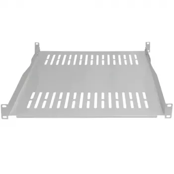 IT-BUDGET 19 inch fikseeritud rack-riiul / seadmealuse - 80 kg kandevõime, 550 mm sügavus, sügavusmuudetav kinnitus, helehall (90ITB19FBX550G)