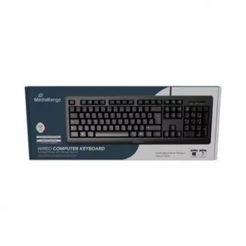 MediaRange MROS109-IT Juhtmega USB 2.0 QWERTY Itaalia Klaviatuur, Must