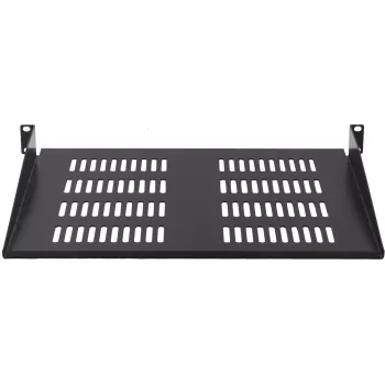 Rockstable RS19-FH18 19 inch 1U fikseeritud riiul 400mm sügavus 25kg kandevõime must
