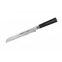 SAMURA Harakiri leivanuga 230 mm lainelise servaga, AUS-8 roostevaba teras, must ABS käepide