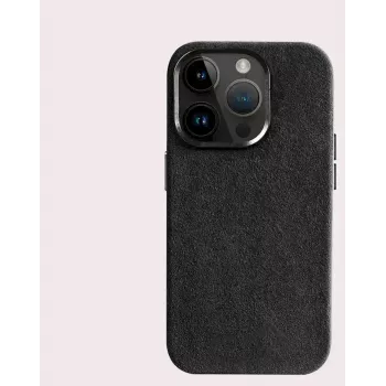 Cyoo Alcantara ümbris iPhone 15 Pro Maxile, must (CY123275)