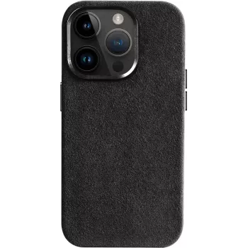 CYOO Alcantara ümbris Apple iPhone 16 Pro Max-le - must CY123618