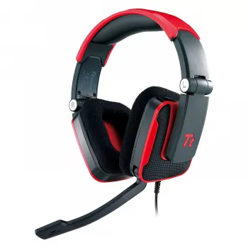 Thermaltake Tt eSPORTS SHOCK mängukõrvaklapid - Royal Red, juhtmega 3.5mm, ümber kõrva, sissetõmmatava mikrofoniga, kokkupandavad