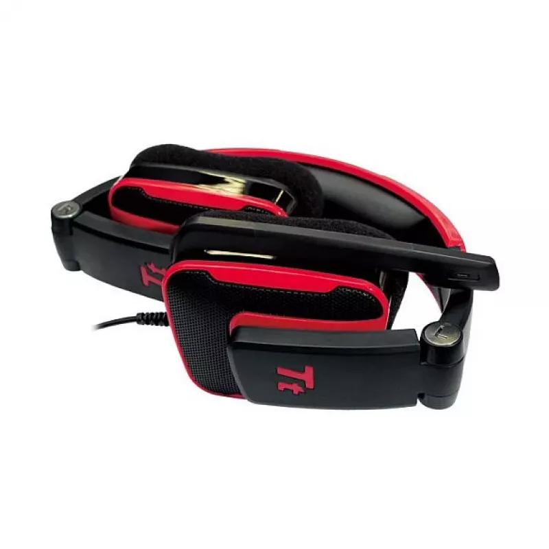Thermaltake Tt eSPORTS SHOCK mängukõrvaklapid - Royal Red, juhtmega 3.5mm, ümber kõrva, sissetõmmatava mikrofoniga, kokkupandavad