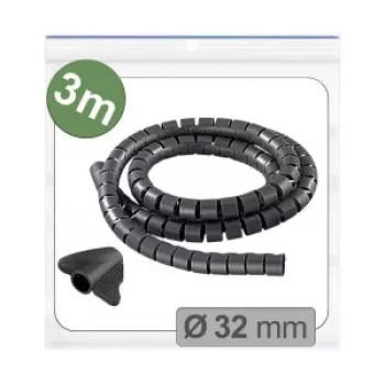 Quadrios 25CA740 punutud kaablihülss, laiendatav PET, must, 3 m, 25–32 mm kimpudele