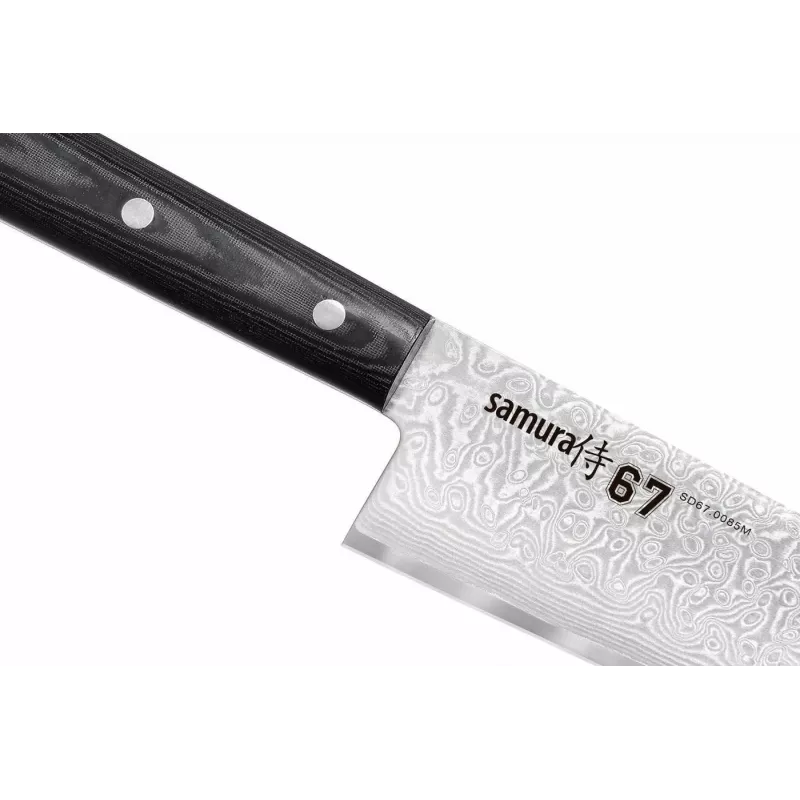 SAMURA Damaskuse peakokk nuga 208 mm, VG-10 südamik, 67-kihiline teras, Micarta käepide