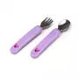 Kidsme beebi söögiriistade komplekt - lusikas ja kahvel, lavendel, 6m+