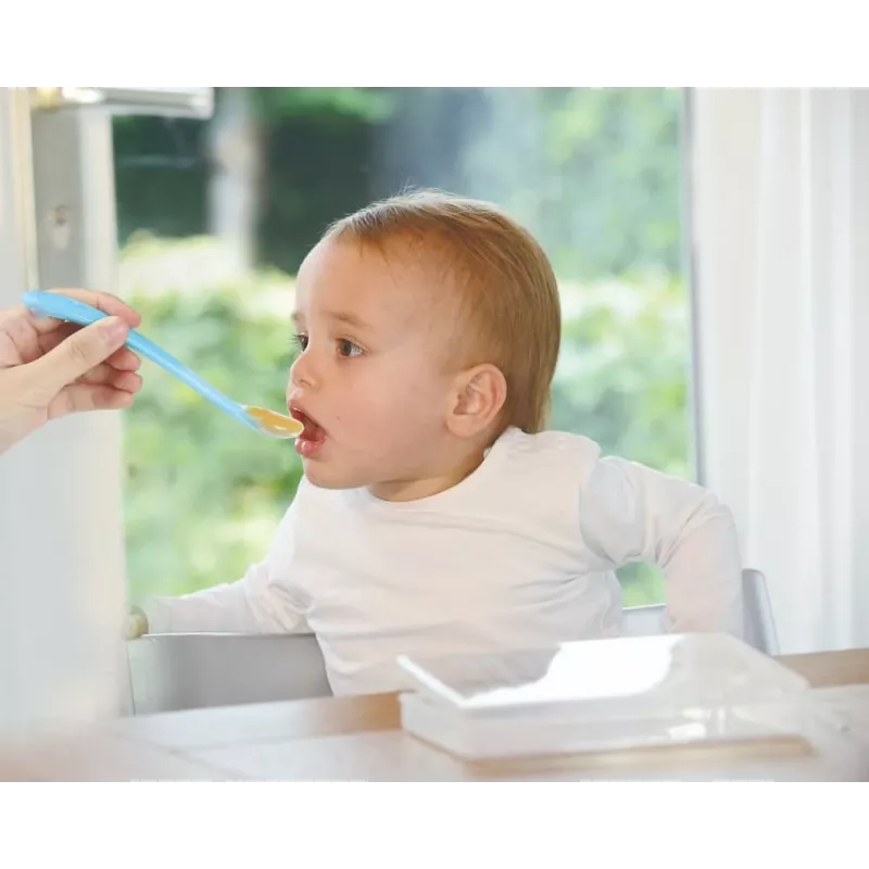 Kidsme beebi toidulusikad, 2-pakk, akvamariin, toidukõlblik silikoon, 4k+