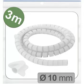 Quadrios 25CA743 laienev punutud kaablihülss, PET, valge, 3 m, max kimp 10 mm
