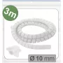 Quadrios 25CA743 laienev punutud kaablihülss, PET, valge, 3 m, max kimp 10 mm
