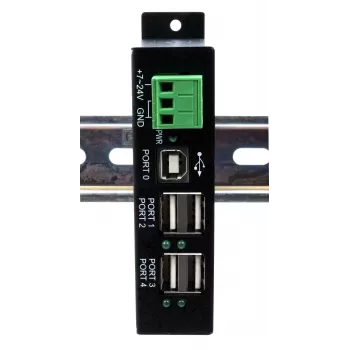 EXSYS EX-1594HMS USB 2.0 4-porti tööstuslik jaotur DIN-siini komplektiga