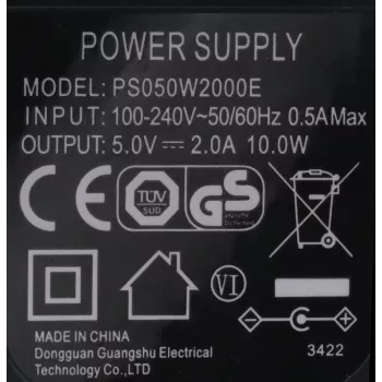 EXSYS EX-6981 5V 2A 10W AC/DC toiteadapter 5,5 mm DC-pistikuga