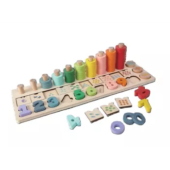 Gerardo's Toys GT61203 puidust loomade nöörimismänguasi alates 3. eluaastast