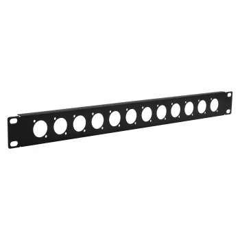 EXSYS EX-49298 19 inch 1U rack-paneel 12 D-tüüpi väljalõikega, must