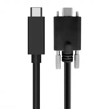 EXSYS USB-C - USB-C 3.2 Gen 2x1 kaabel lukustuskruvidega, 2m, must EX-K1591V-2.0
