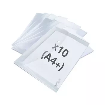 Rapesco ECO GRS A4 dokumenditaskud läbipaistvad, 10 pakk (1816)