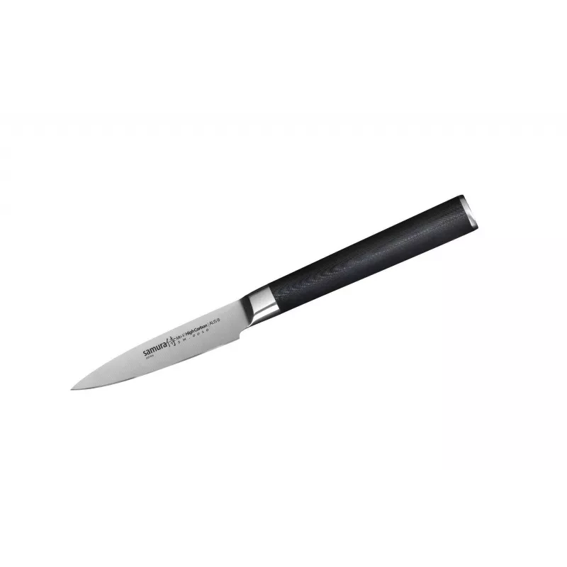 SAMURA MO-V 3-osaline kööginoa komplekt, AUS-8 molübdeen-vanaadium teras, mustad ABS käepidemed