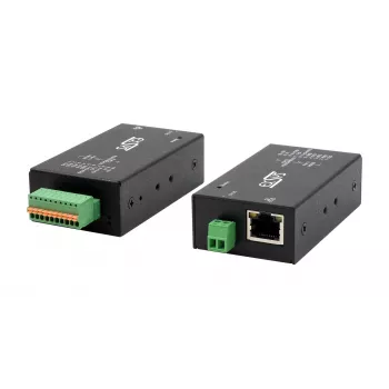 EXSYS EX-6131-2POE PoE RS-232 ja RS-422/485 seadmeserver DIN-liistu ja seinakinnitusega