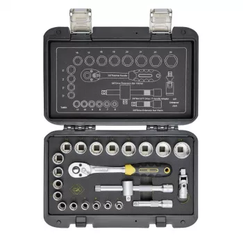 C.K Tools padrunvõtmete komplekt koos põrkmehhanismiga, 23 osa, 3/8 inch (T4661)