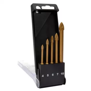 C.K Tools T3059 klaasipuuride komplekt, 5 tükki (4-10 mm), volframkarbiidotsak, klaasile, plaadile, keraamikale, portselanile, peeglile
